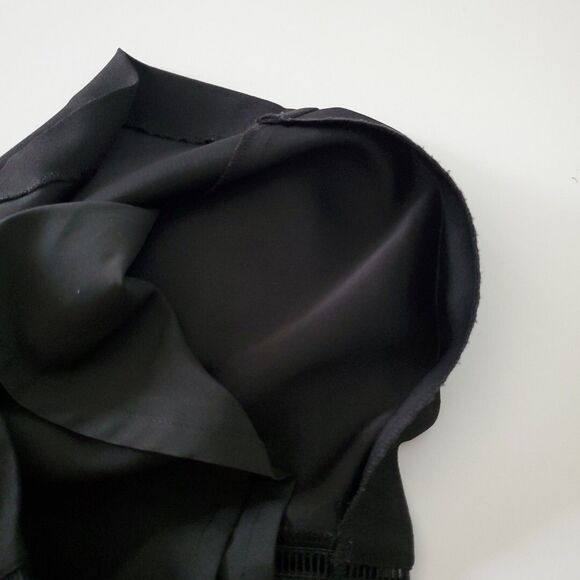 Banana Republic Black V-Neck Fit Flare Sleeveless Midi Dress w Pockets Womens 6 - Picture 7 of 8